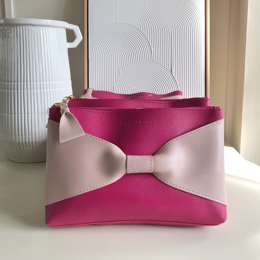 Elizabeth Arden Set of 4 four Matching clutches makeup bags small purse pink - Picture 4 of 14